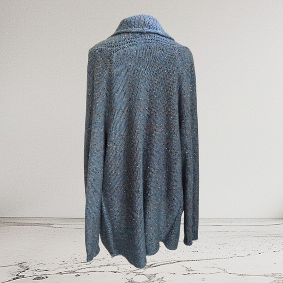 Denver Hayes Green Flecked Open Cardigan Sweater Size Med - Picture 3 of 5